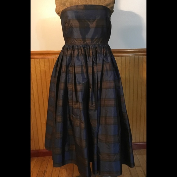 J. Crew silk plaid formal dress - Picture 2 of 11